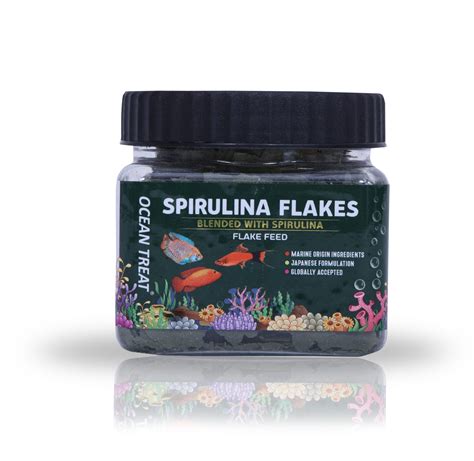 Obal krmiva O.S.I. Spirulina Flake s detailom zloženia