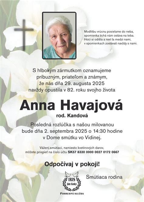Ukážka smútočného menu