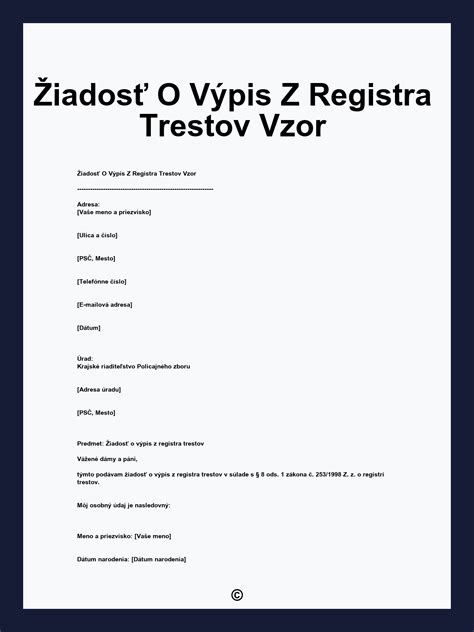 Proces získavania výpisu z registra trestov pre podnikateľov