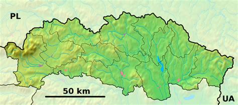 Mapa Kozích Chrbtov v Krkonošiach