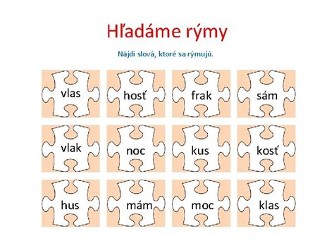 Infografika: Kategórie slov, ktoré sa rýmujú s 