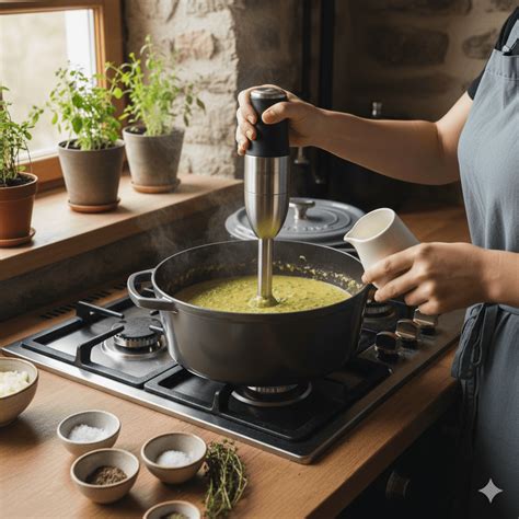 mixovanie polievky tycovym mixérom