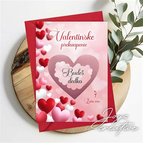 Valentínska kartička v tvare príšerky