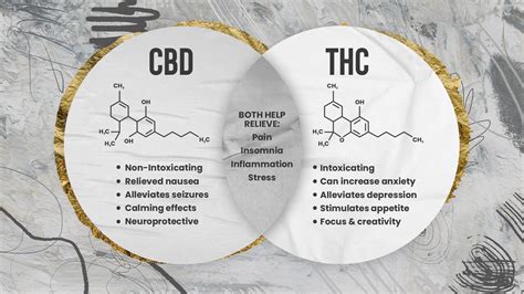 Diagram dekarboxylácie THC a CBD