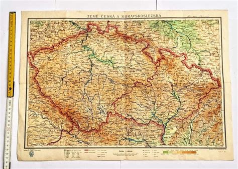 Stará mapa Španielska a Česka