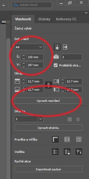 Znázornenie spadávky a orezových značiek