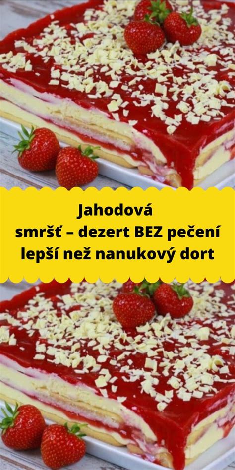 Jahodová smršť s piškótami, vrstvený pohľad
