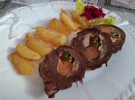 Jelenia roláda s prílohou
