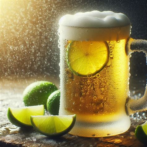 Zázvorové pivo s plátkom limetky
