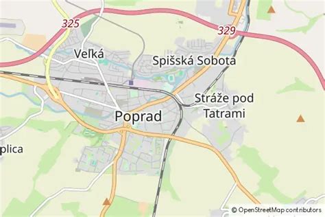 Mapa Popradu so zvýraznenými reštauráciami
