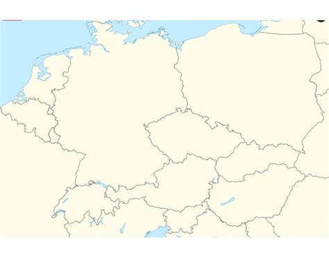Mapa strednej Európy s vyznačenými krajinami, kde sú pečeňové halušky tradičné