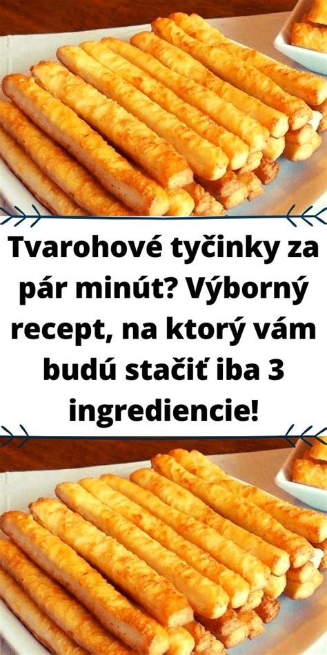 Zlatisté tvarohové tyčinky