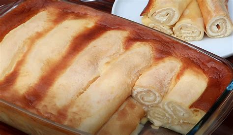 Zapekané palacinky s tvarohovou náplňou v pekáči
