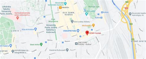 Mapa s vyznačenou polohou Pizza Ciao Fiľakovo