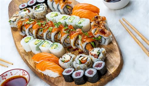 Sushi s čerstvými rybami