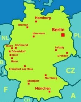 Mapa polohy Hamburgu v Nemecku