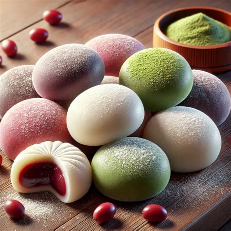 Mochi koláčiky s rôznymi príchuťami