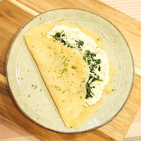 Palacinky plnené špenátom a syrom