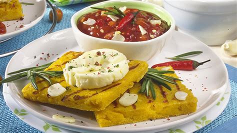 Grilovaná polenta s bylinkami