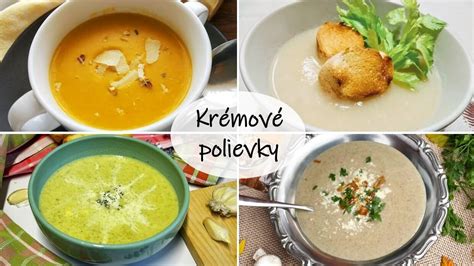 Rozmanité krémové polievky