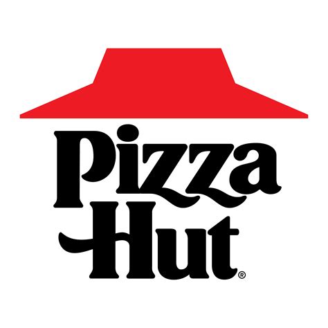 Logo Pizza Hut a donášková krabica s pizzou