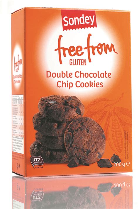 Bezlepkové sušienky Sondey free from Gluten Double Chocolate Chip Cookies