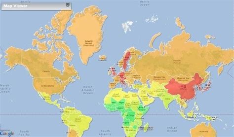 Svetová mapa s označením krajín a ich typickými punčmi
