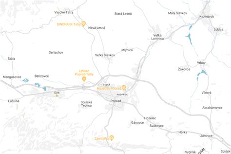 Mapa obce Važec pod Tatrami