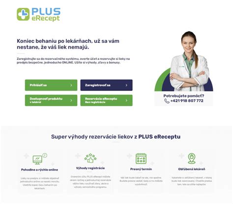 Obrazovka aplikácie PLUS eRecept