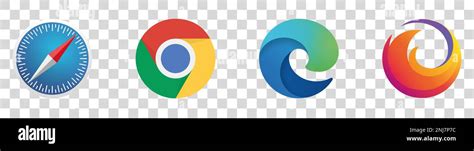 Ikony rôznych webových prehliadačov (Chrome, Firefox, Edge, Safari)