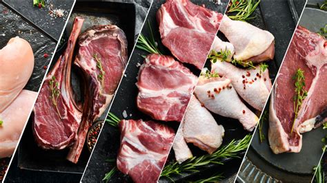 Rôzne druhy mäsa pripravené v alobale