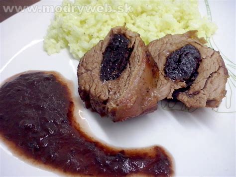 infografika kombinácia mäsa a sliviek