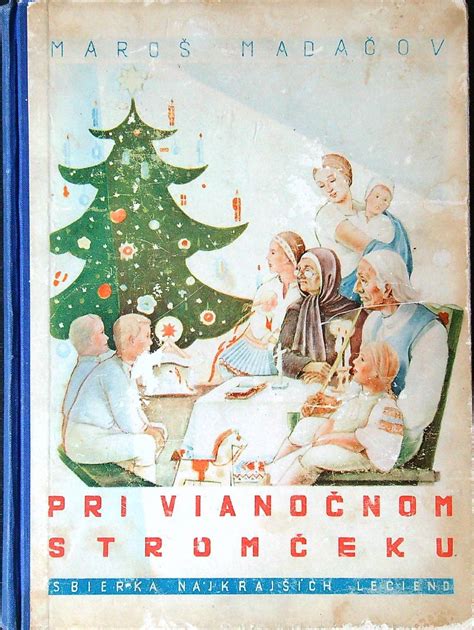 Historická ilustrácia slovenskej rodiny pri vianočnom stole s opekancami