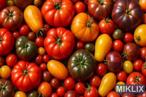 Graf s rôznymi farbami a odrodami paradajok