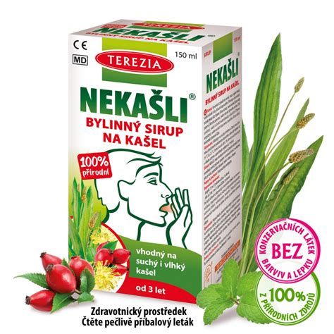 Rastlinné zložky sirupu NEKAŠLI