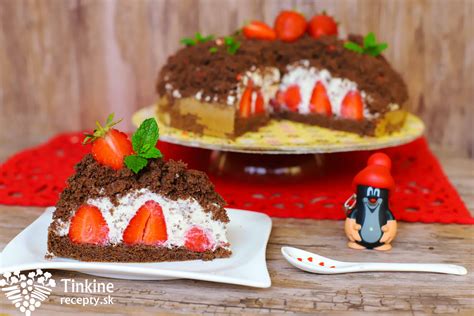 jahodová krtkova torta