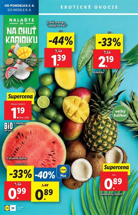 Zľavy na ovocie v letáku Lidl
