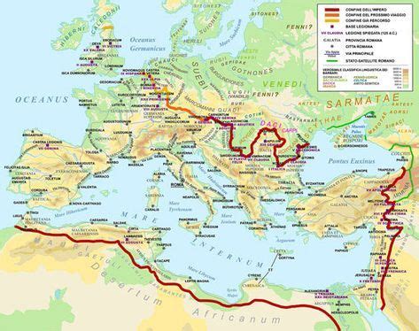 Mapa Limes Romanus a rímskych provincií