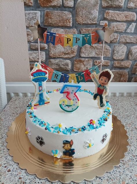 Torta s jedlou oblátkou Labková patrola