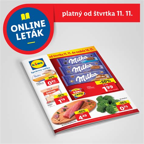 Lidl leták s akciovou ponukou čokolády