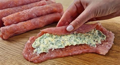 Schéma prípravy kuracej rolky