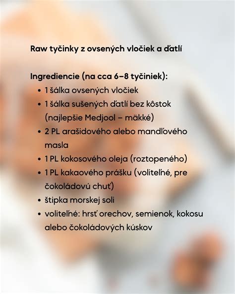 Schéma: Ingrediencie na raw tortu