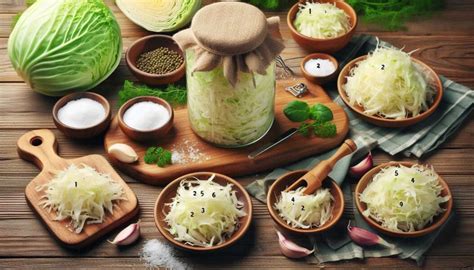 Ingrediencie na kyslú kapustu