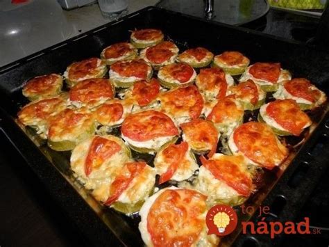 Zapečené plnené cuketové kolieska so syrom