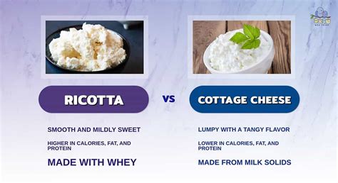 Ricotta vs. tvaroh - vizuálne porovnanie