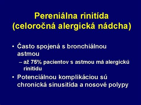 Alergická rinitída a žihľavka