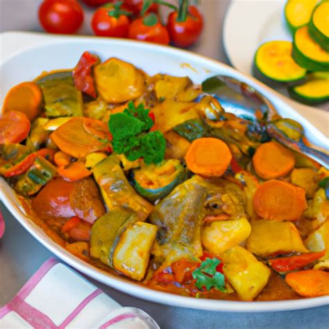 Farebné vrstvy zeleniny v Ratatouille