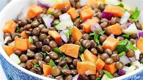 Šošovicový šalát s mrkvou