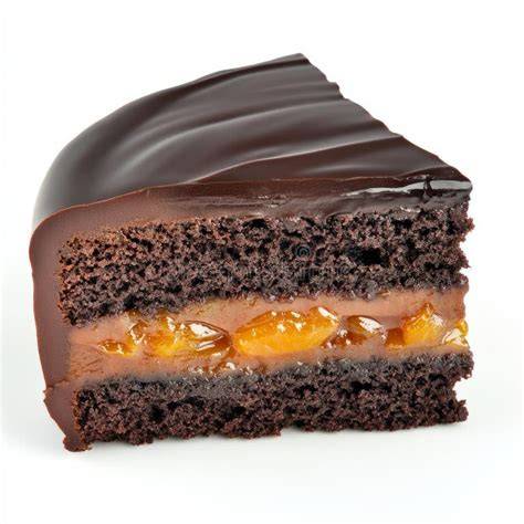 Detail čokoládovej ganache na pomarančovej torte