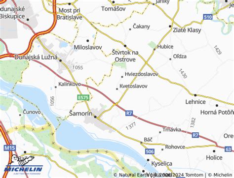 Mapa distribúcie výrobkov Pekárne Kvetoslavov